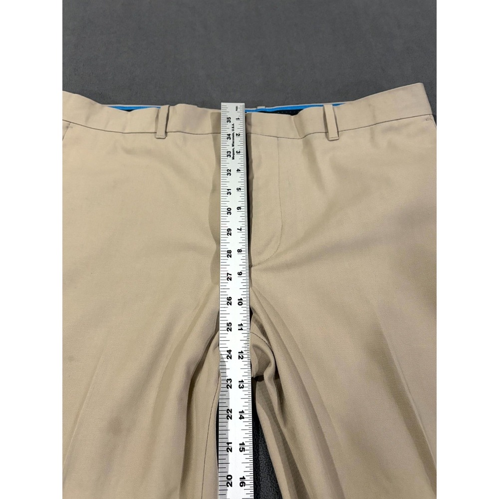 Axist Chino Pants Men 36x30 Beige Flat Front Mid Rise Straight Leg Slash Pockets - Picture 8 of 16